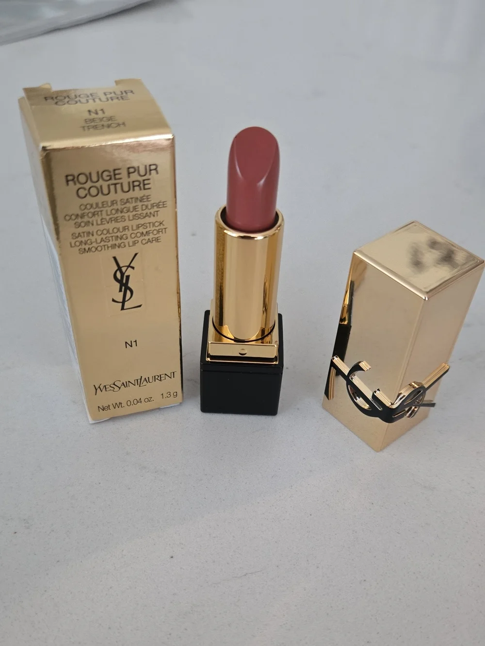 New In Box Never Used YSL lipstick N1 ROUGE PUR COUTURE N1 Beige Trench Lipstick